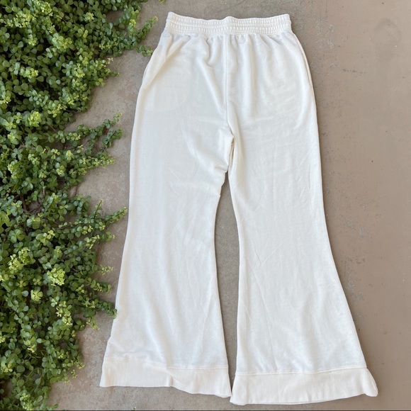Free People Intimately "Dream On" Cream Lightweight Wide Leg Sweat Pants - Picture 3 of 4